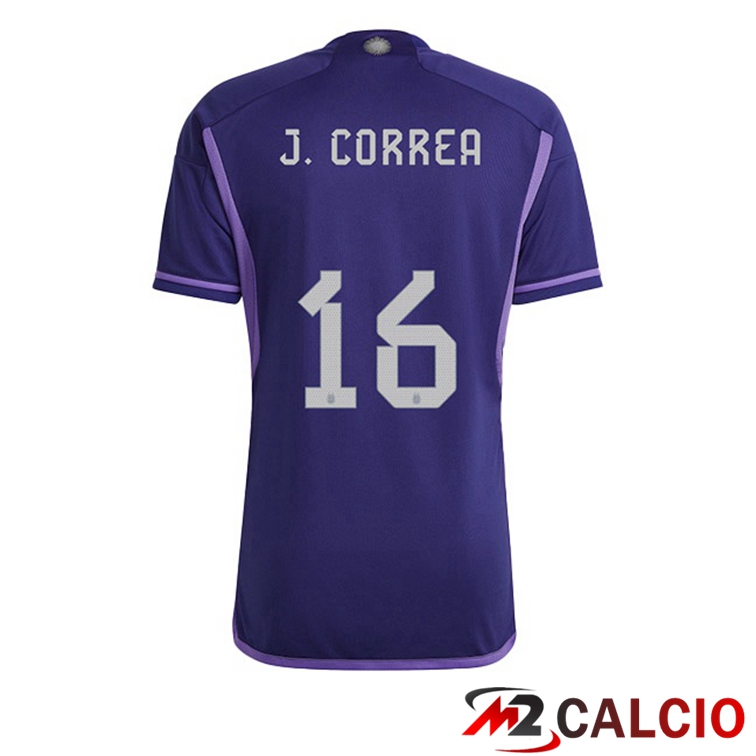 Maglie Calcio Argentina (J.CORREA 16) Seconda Porpora Coppa Del Mondo 2022