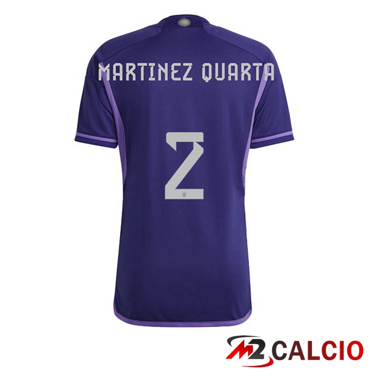 Maglie Calcio Argentina (MARTINEZ QUARTA 2) Seconda Porpora Coppa Del Mondo 2022