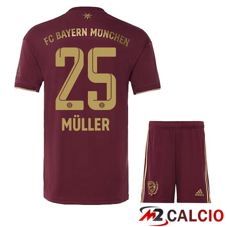 Maglie Calcio Bayern Monaco (Müller 25) Bambino Edizione Speciale Rosso 2022/2023