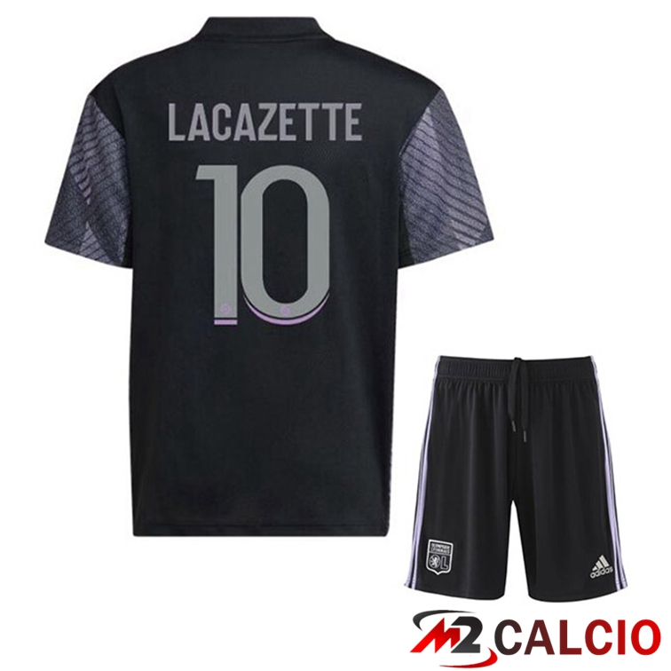 Maglie Calcio Lyon OL (LACAZETTE 10) Bambino Terza Nero 2022/2023