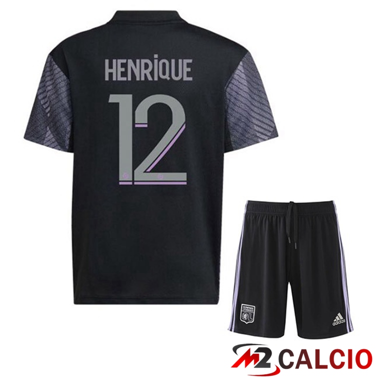 Maglie Calcio Lyon OL (HENRIQUE 12) Bambino Terza Nero 2022/2023