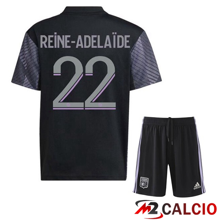 Maglie Calcio Lyon OL (REINE-ADELAÏDE 22) Bambino Terza Nero 2022/2023