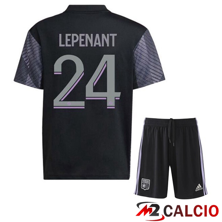 Maglie Calcio Lyon OL (LEPENANT 24) Bambino Terza Nero 2022/2023