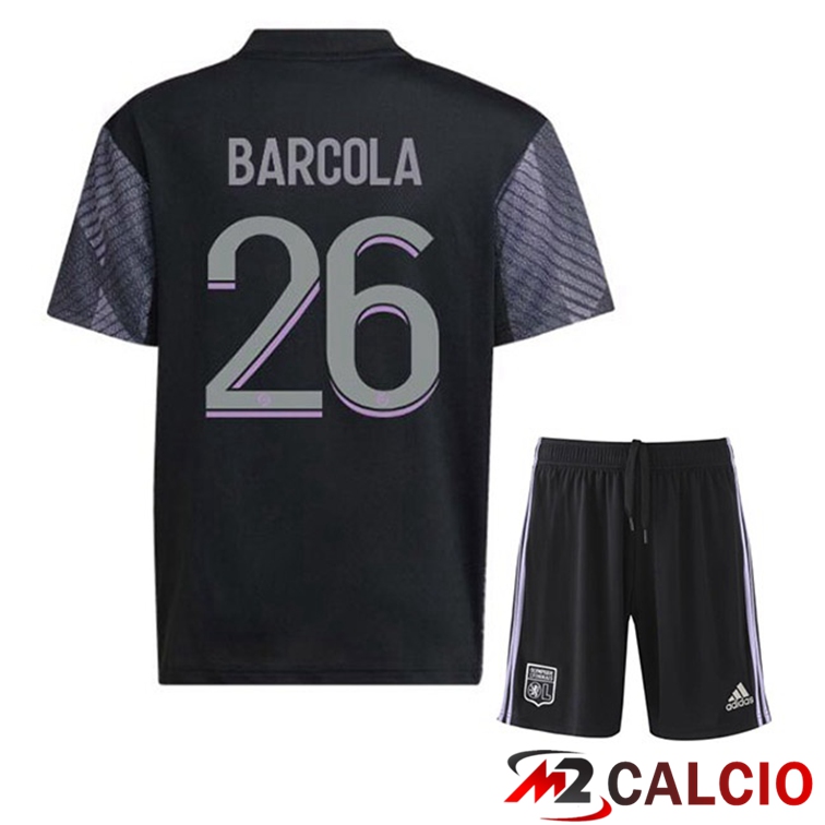 Maglie Calcio Lyon OL (BARCOLA 26) Bambino Terza Nero 2022/2023