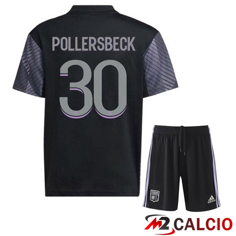 Maglie Calcio Lyon OL (POLLERSBECK 30) Bambino Terza Nero 2022/2023
