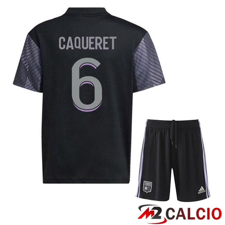 Maglie Calcio Lyon OL (CAQUERET 6) Bambino Terza Nero 2022/2023