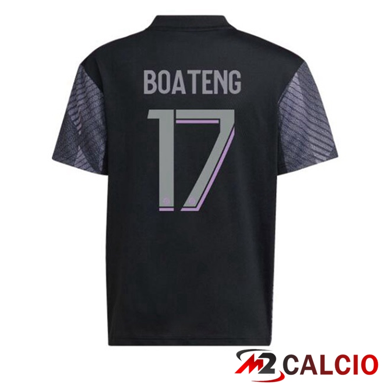 Maglie Calcio Lyon OL (BOATENG 17) Terza Nero 2022/2023