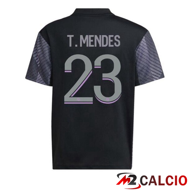 Maglie Calcio Lyon OL (T. MENDES 23) Terza Nero 2022/2023