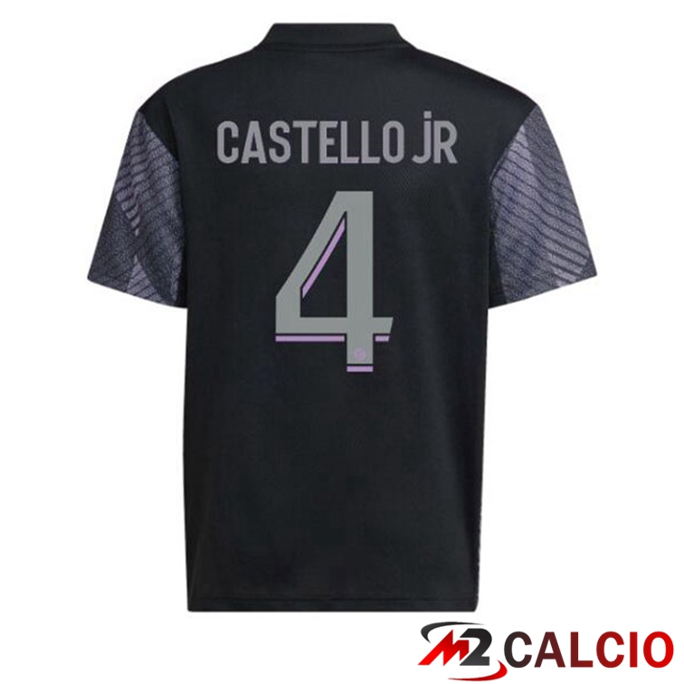 Maglie Calcio Lyon OL (CASTELLO JR 4) Terza Nero 2022/2023