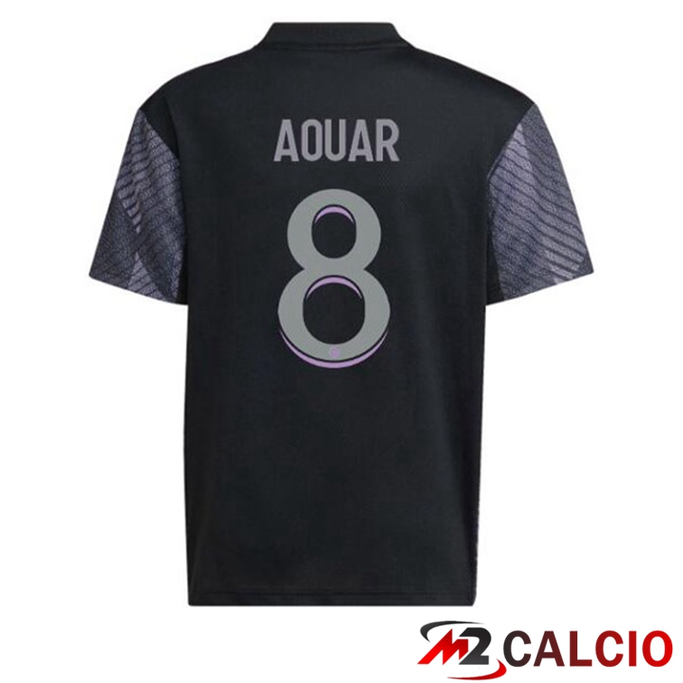 Maglie Calcio Lyon OL (AOUAR 8) Terza Nero 2022/2023
