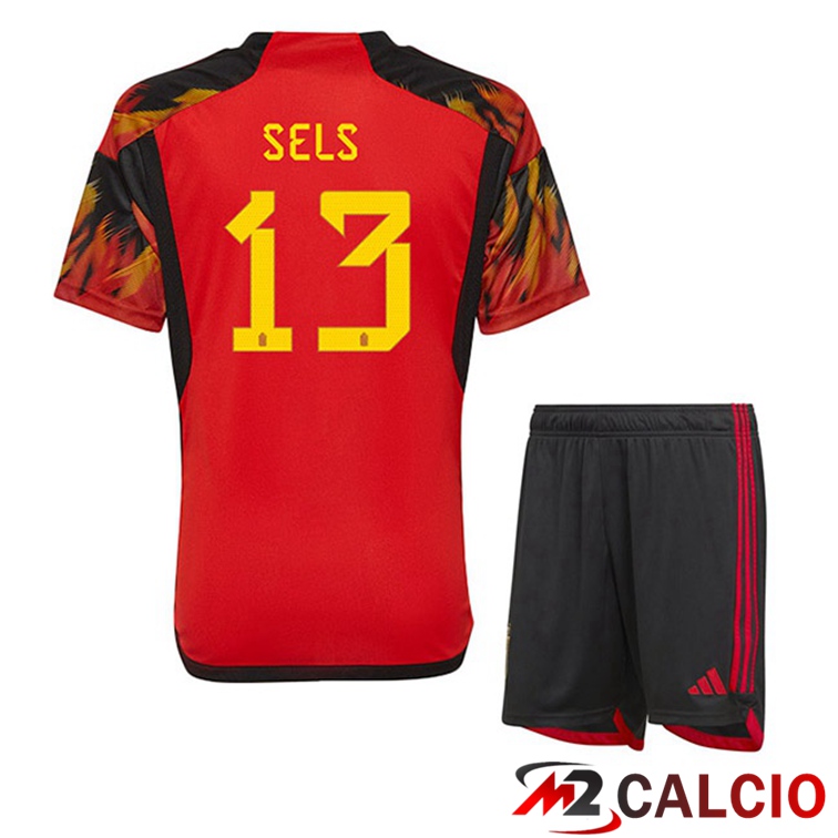 Maglie Calcio Belgio (SELS 13) Bambino Prima Rosso 2022/2023