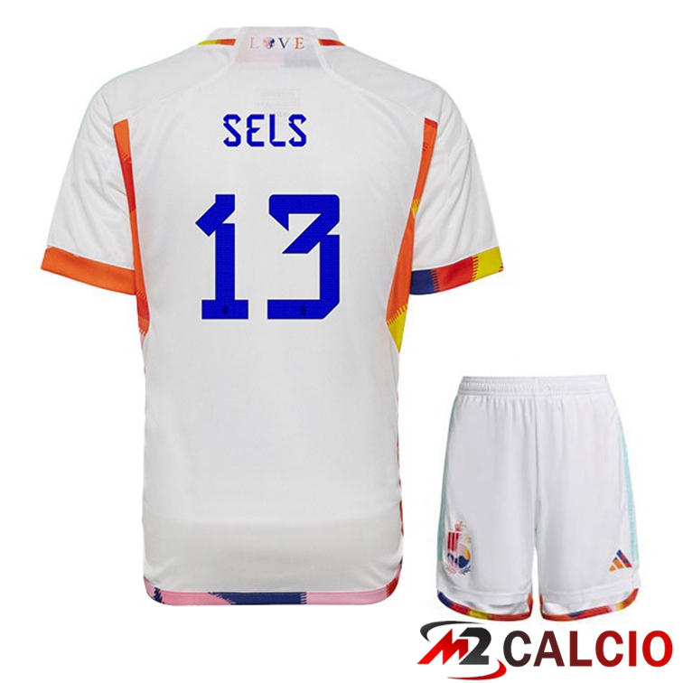 Maglie Calcio Belgio (SELS 13) Bambino Seconda Bianco 2022/2023