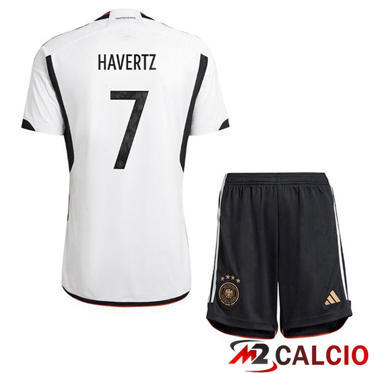 Maglie Calcio Germania (HAVerdeZ 7) Bambino Prima Nero Bianco 2022/2023