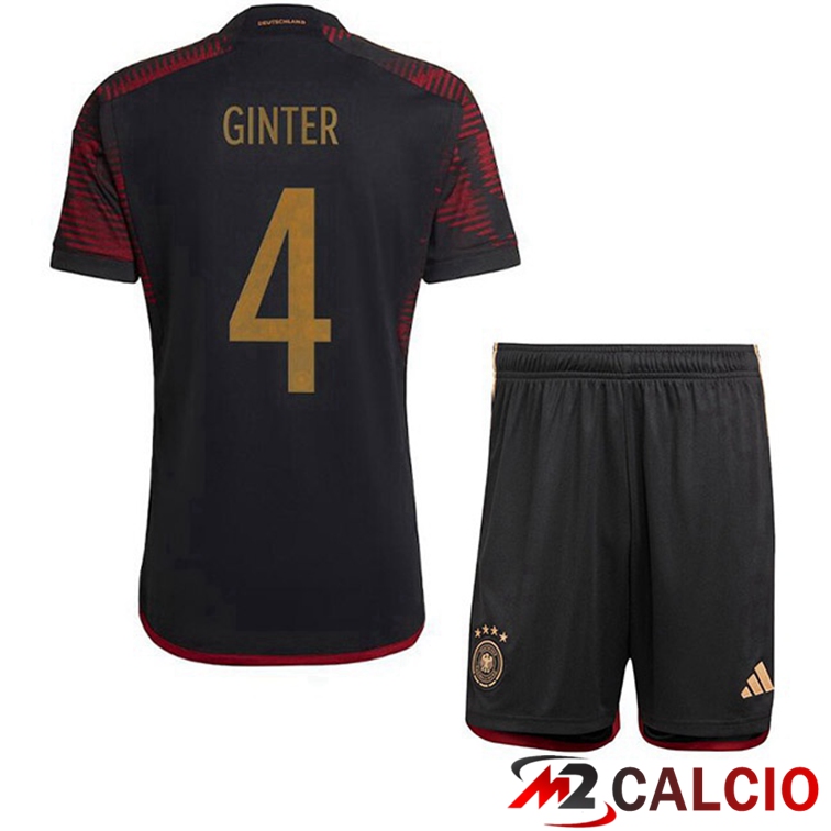 Maglie Calcio Germania (GINTER 4) Bambino Seconda Nero 2022/2023