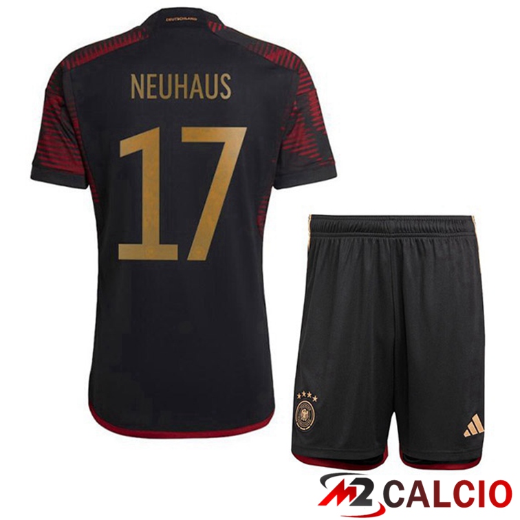 Maglie Calcio Germania (NEUHAUS 17) Bambino Seconda Nero 2022/2023