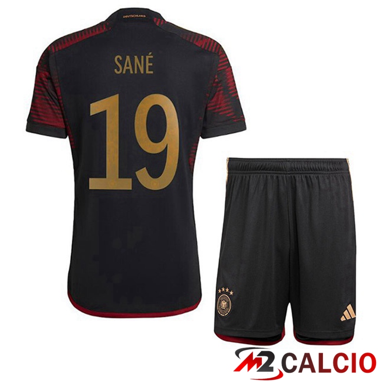 Maglie Calcio Germania (SANÉ 19) Bambino Seconda Nero 2022/2023