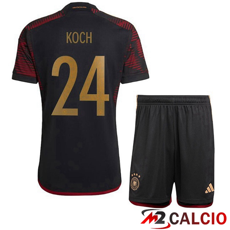 Maglie Calcio Germania (KOCH 24) Bambino Seconda Nero 2022/2023