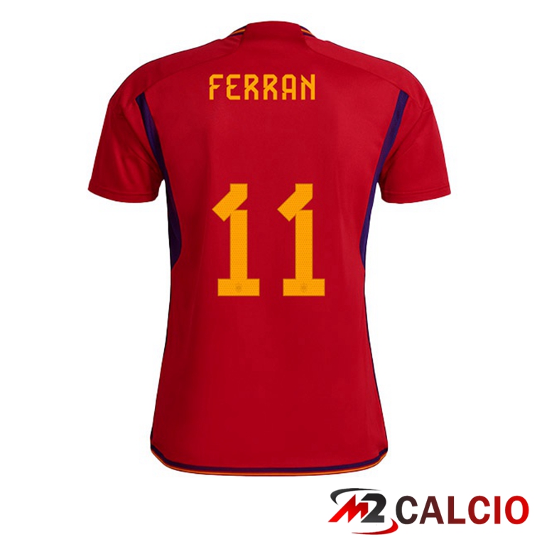 Maglie Calcio Spagna (FERRAN 11) Prima Rosso 2022/2023