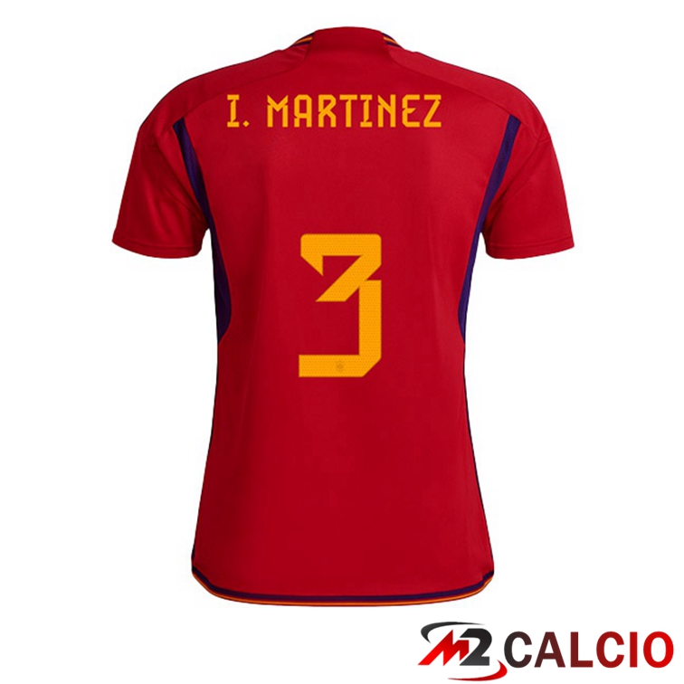 Maglie Calcio Spagna (I. MARTINEZ 3) Prima Rosso 2022/2023