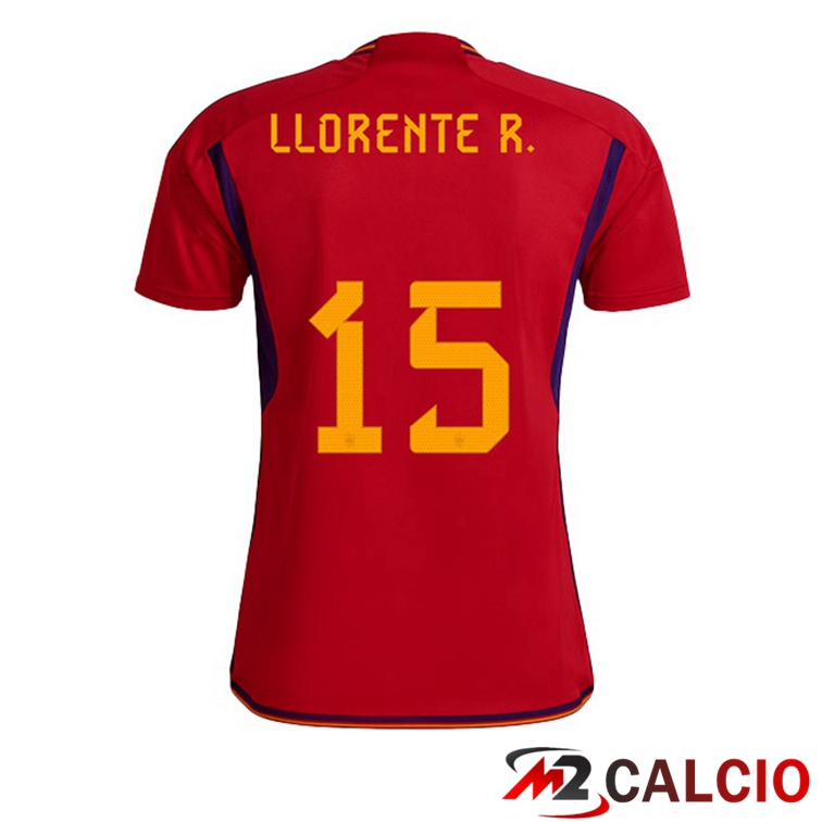 Maglie Calcio Spagna (LLORENTE R. 15) Prima Rosso 2022/2023