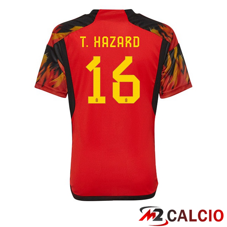 Maglie Calcio Belgio (T. HAZARD 16) Prima Rosso 2022/2023