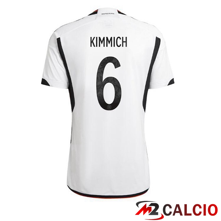 Maglie Calcio Germania (KIMMICH 6) Prima Nero Bianco 2022/2023