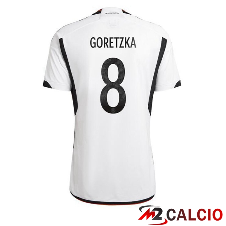 Maglie Calcio Germania (GORETZKA 8) Prima Nero Bianco 2022/2023