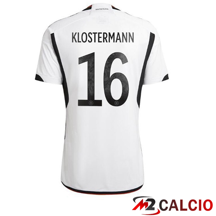 Maglie Calcio Germania (KLOSTERMANN 16) Prima Nero Bianco 2022/2023