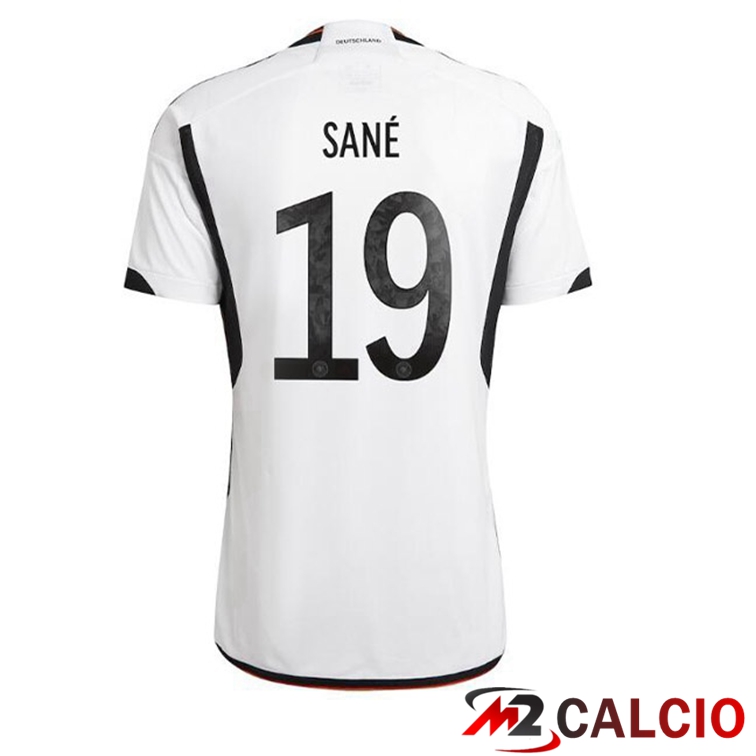 Maglie Calcio Germania (SANÉ 19) Prima Nero Bianco 2022/2023