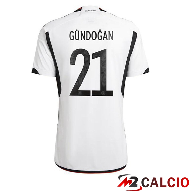 Maglie Calcio Germania (GÜNDOGAN 21) Prima Nero Bianco 2022/2023