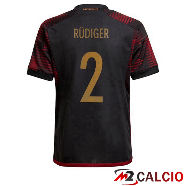 Maglie Calcio Germania (RÜDIGER 2) Seconda Nero 2022/2023