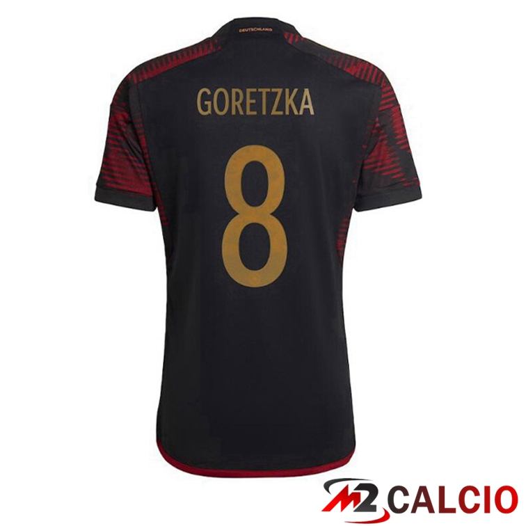Maglie Calcio Germania (GORETZKA 8) Seconda Nero 2022/2023