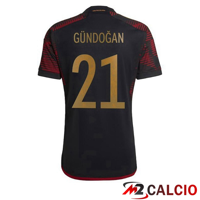 Maglie Calcio Germania (GÜNDOGAN 21) Seconda Nero 2022/2023