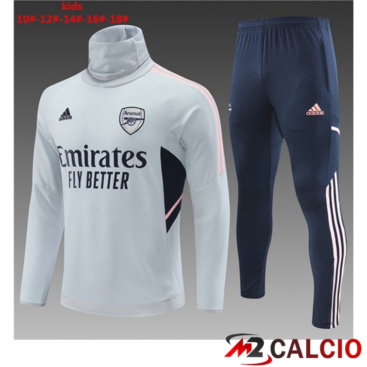 Tuta Calcio Arsenal Collo Alto Bambino Grigio 2022/2023