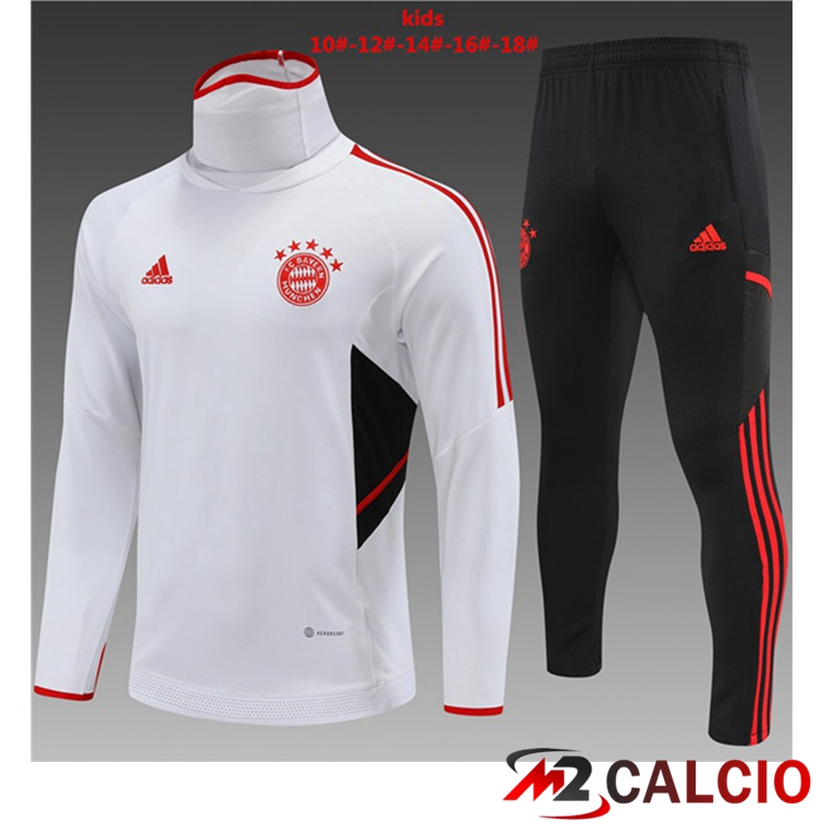 Tuta Calcio Bayern Monaco Collo Alto Bambino Bianco 2022/2023