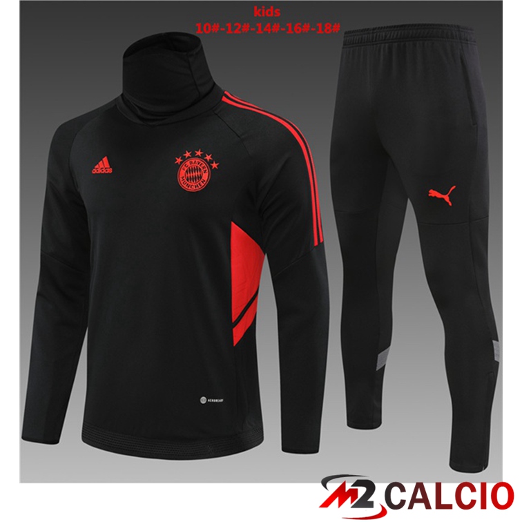 Tuta Calcio Bayern Monaco Collo Alto Bambino Nero 2022/2023