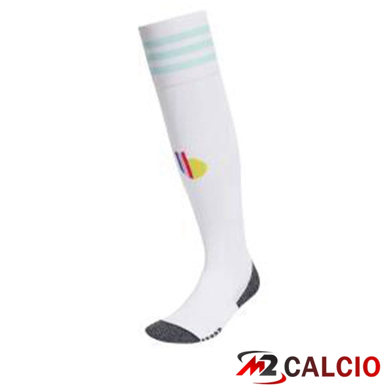 Calzini Calcio Belgio Seconda Bianco 2022/2023