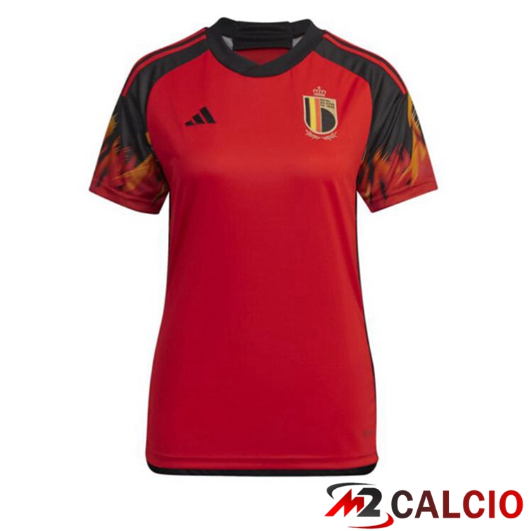Maglie Calcio Belgio Donna Prima Rosso Coppa Del Mondo 2022