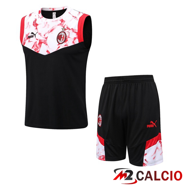 Canotta Calcio AC Milan + Shorts Nero Bianco 2022/2023