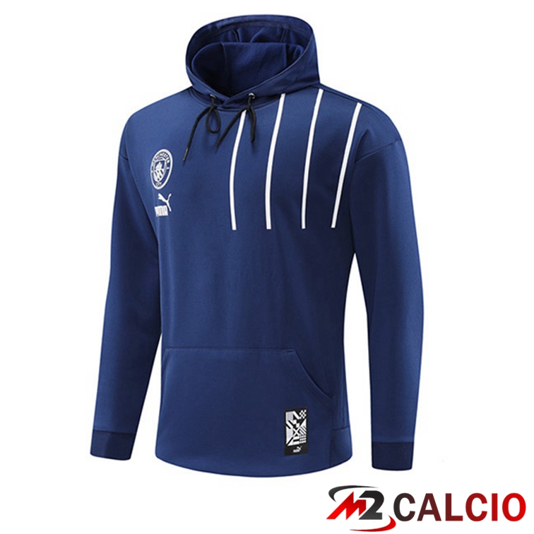 Felpa Con Cappuccio Manchester City Blu Royal 2022/2023