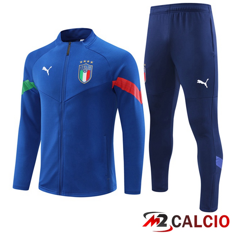 Insieme Tuta Calcio - Giacca Italia Blu 2022/2023