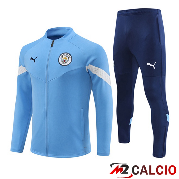 Insieme Tuta Calcio - Giacca Manchester City Blu 2022/2023