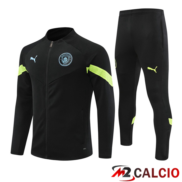 Insieme Tuta Calcio - Giacca Manchester City Nero 2022/2023