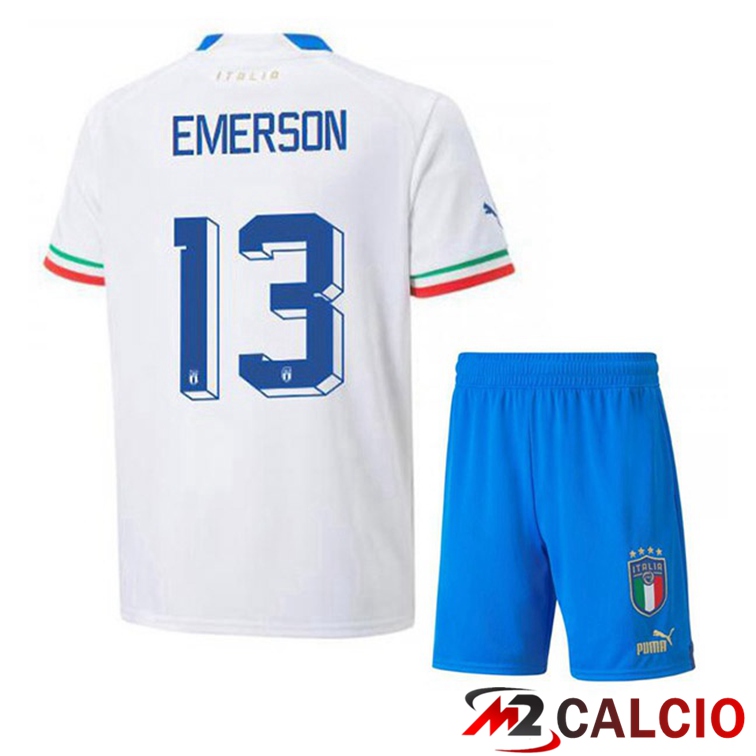 Maglie Calcio Italia (Emerson 13) Bambino Seconda Bianco 2022/2023