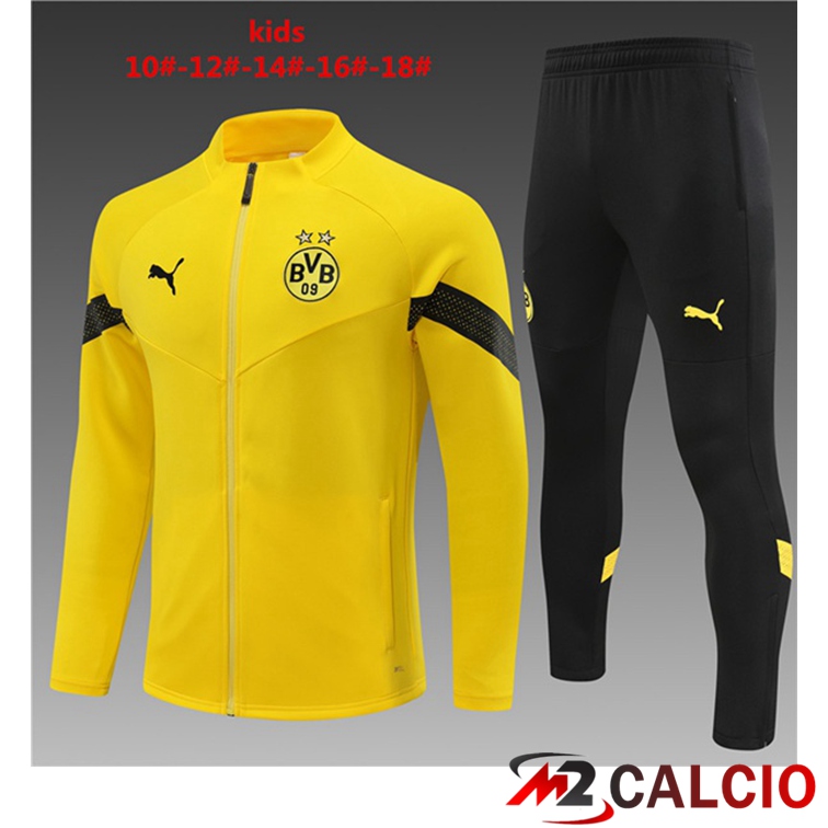 Insieme Tuta Calcio - Giacca Dortmund BVB Bambino Giallo 2022/2023
