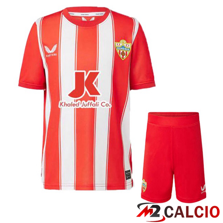 Maglie Calcio UD Almeria Bambino Prima Rosso Bianco 2022/2023