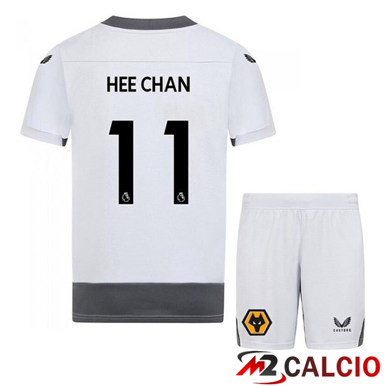Maglie Calcio Wolves (TRINCAO 11) Bambino Terza Bianco Grigio 2022/2023