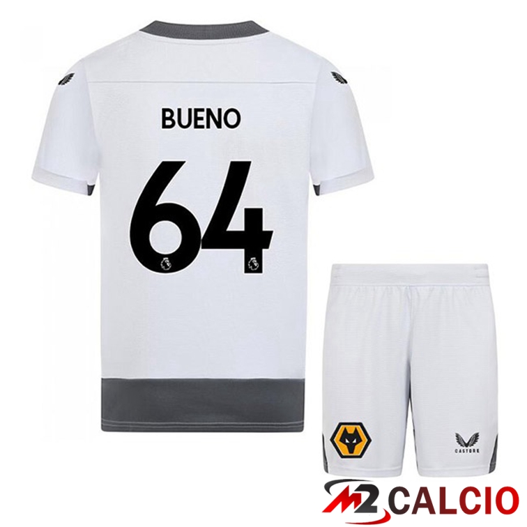 Maglie Calcio Wolves (BUENO 64) Bambino Terza Bianco Grigio 2022/2023
