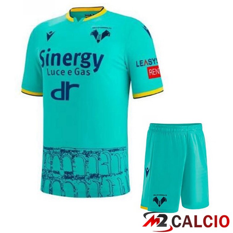 Maglie Calcio Hellas Verona Bambino Terza Verde 2022/2023