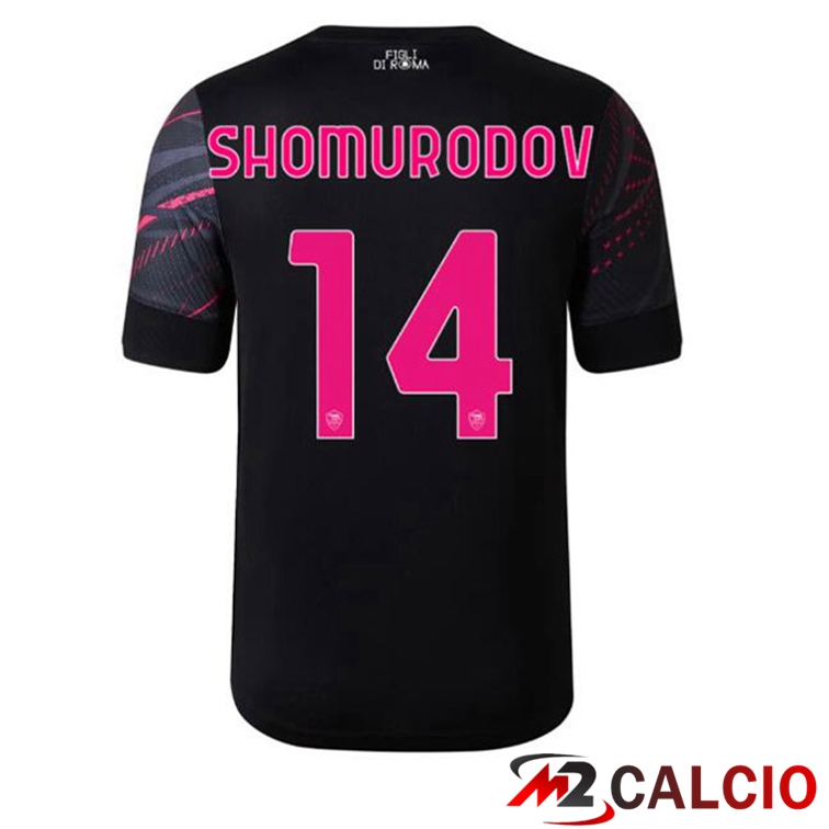 Maglie Calcio AS Roma (SHOMURODOV 14) Terza Nero 2022/2023